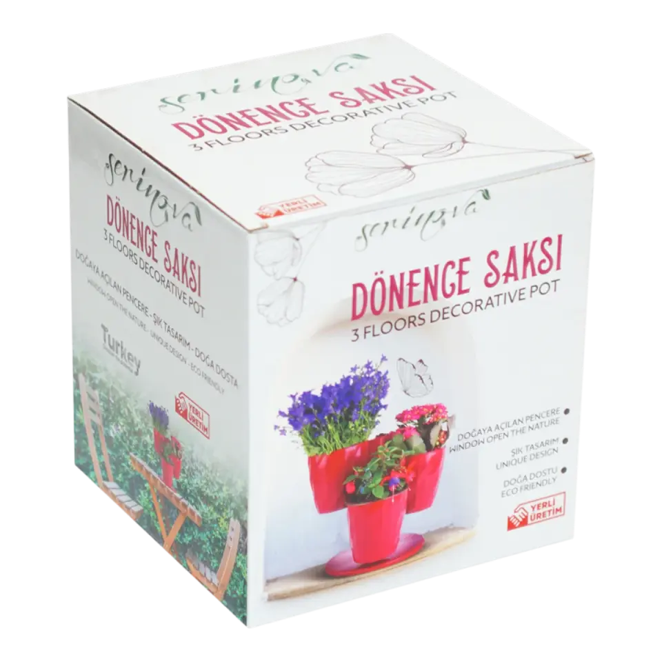 Dönence Saksı 3'lü Set 1 NO - Mocha