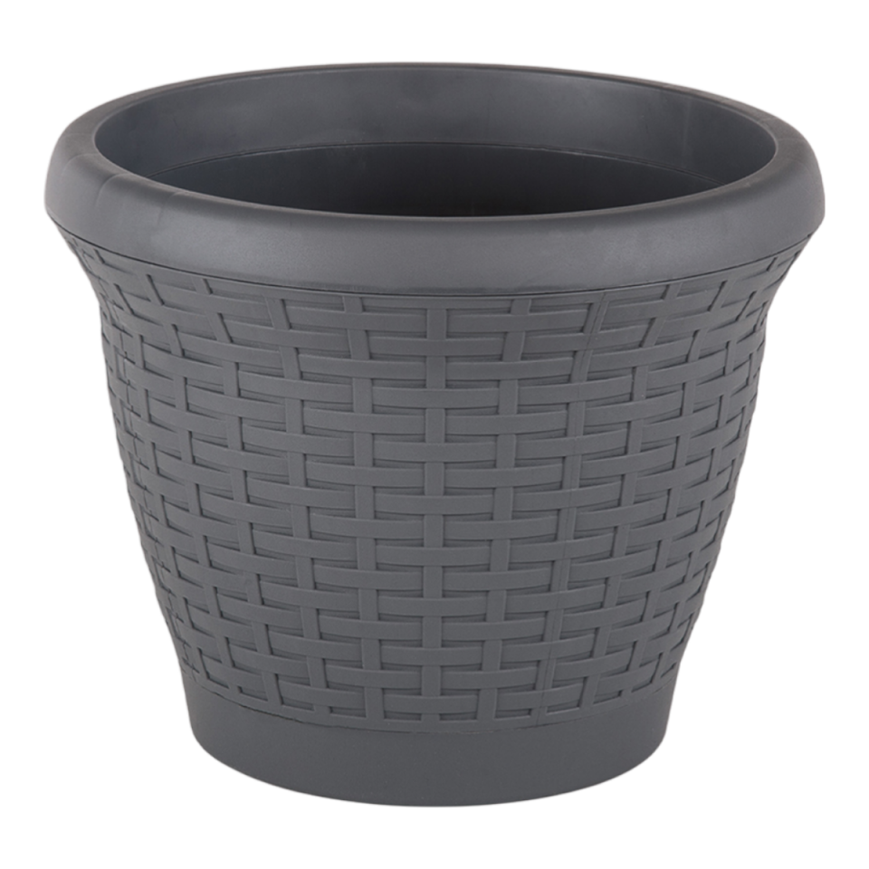 Hasır Saksı 4 NO - Antrasit
