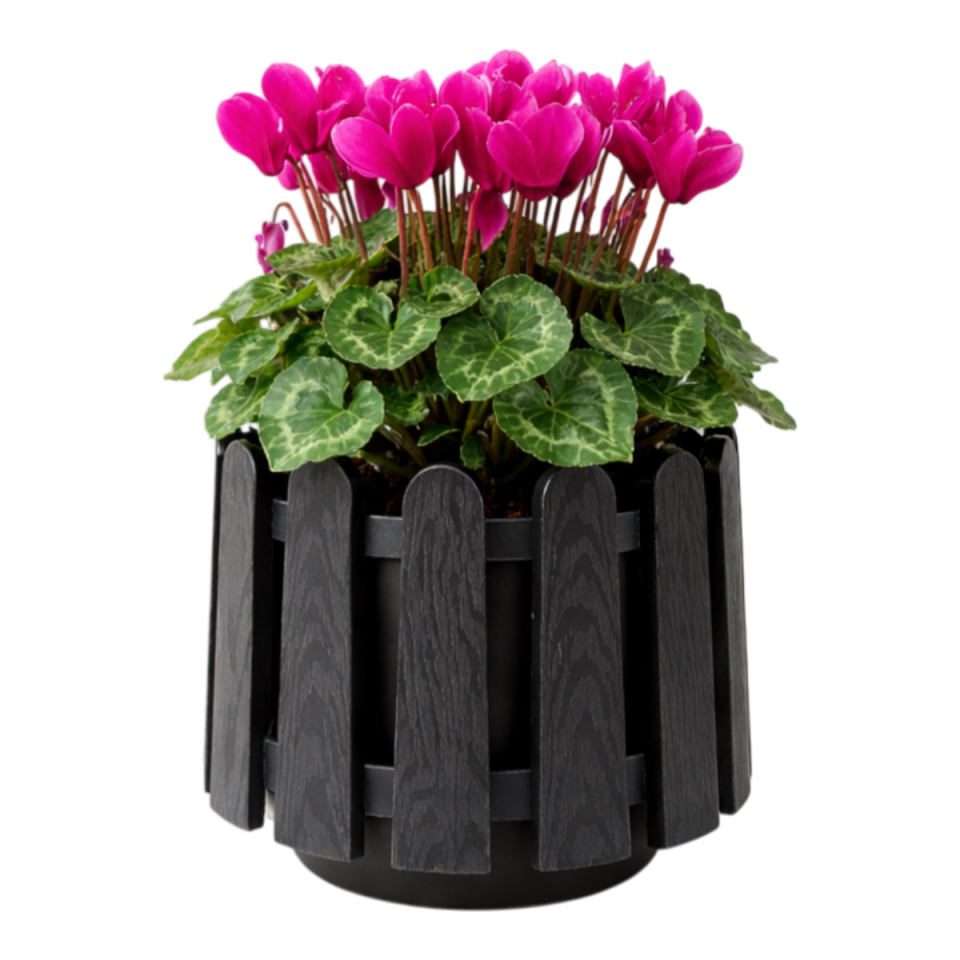 İstanbul Saksı 4 NO - Siyah